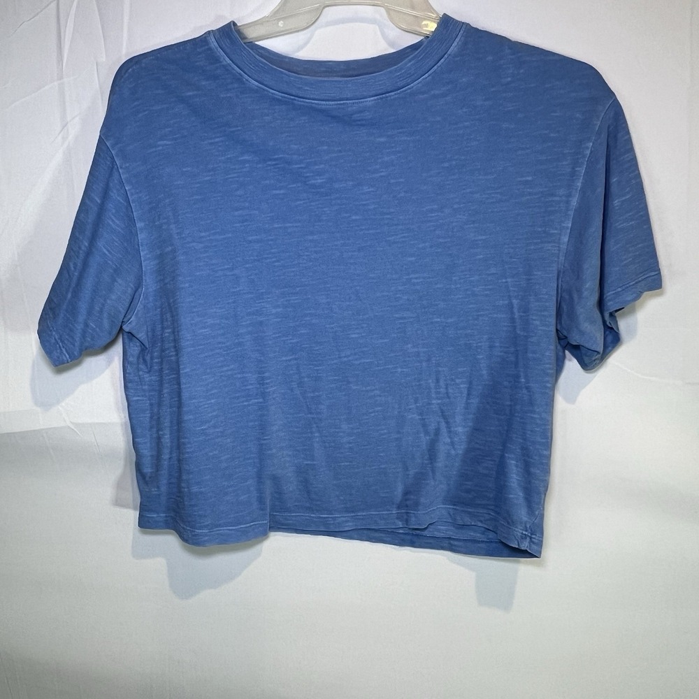 Universal Thread Royal‎ Blue Cropped T-Shirt Women's Medium Cotton Casual Tee